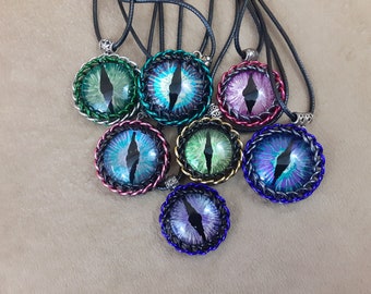 Hand Painted Dragon Eye Pendant group 2