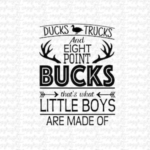 Eenden en vrachtwagens / buck / kleine jongens zijn gemaakt van / SVG DXF PNG / bestand knippen / silhouet / kid inrichting / decor van de kwekerij / cameo / circuit / speelkamer