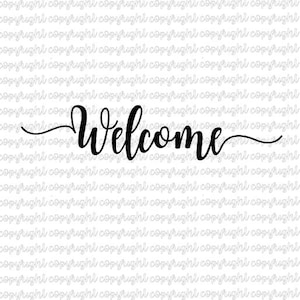 Welcome SVG DXF file - silhouette - cameo - cricut