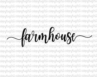 farmhouse SVG DXF file - cut file - silhouette - cameo - cricut