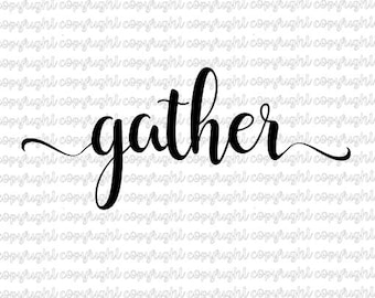 gather SVG DXF file - cut file - silhouette - cameo - cricut