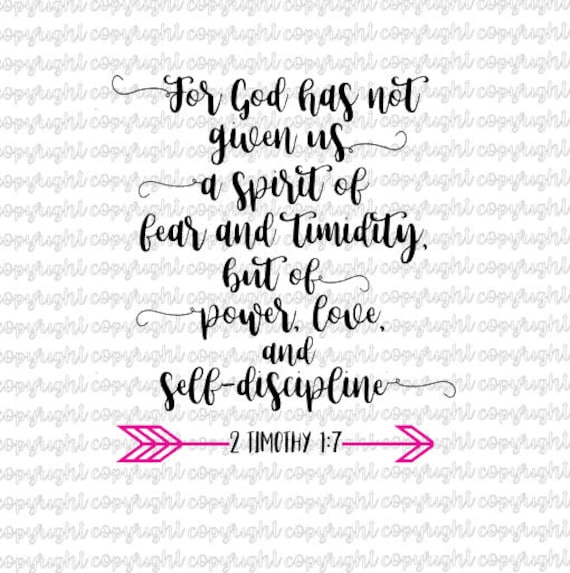 the lord has not given us a spirit of fear niv