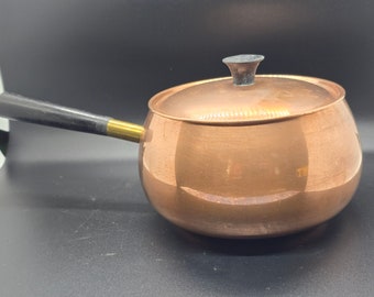 Douro Copper Pot with Wood Handle