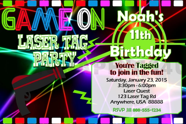 Laser Tag Birthday Invitation, Laser Tag Bash, Laser Tag picture about Laser Tag Invitations Free Printable named Laser Tag Birthday Invitation, Laser Tag Occasion, Laser Tag