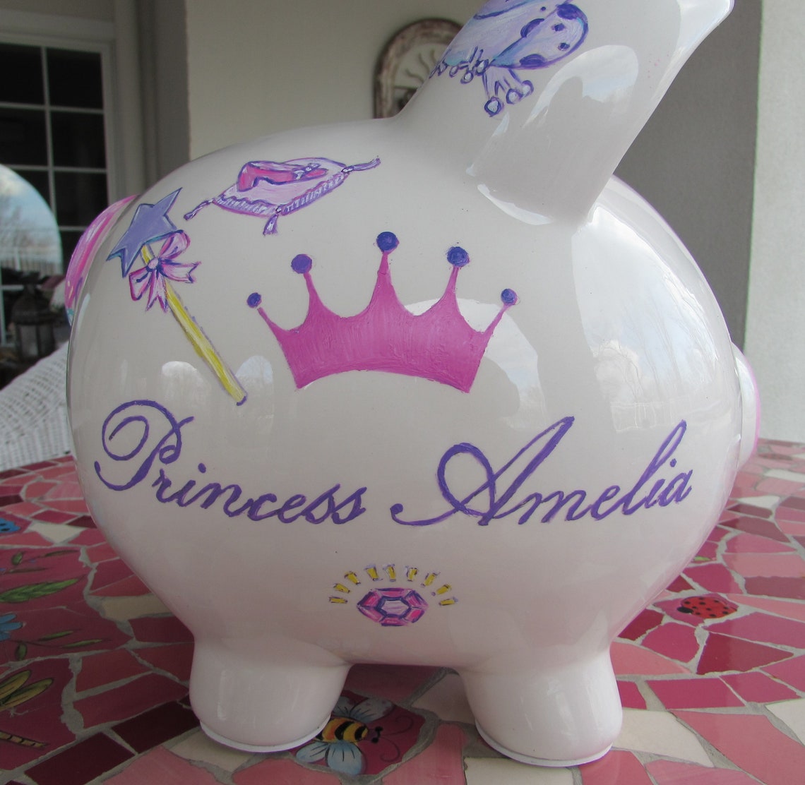LargePrincessPiggyBankPersonalizedPiggyBanksGirlsPiggy Etsy