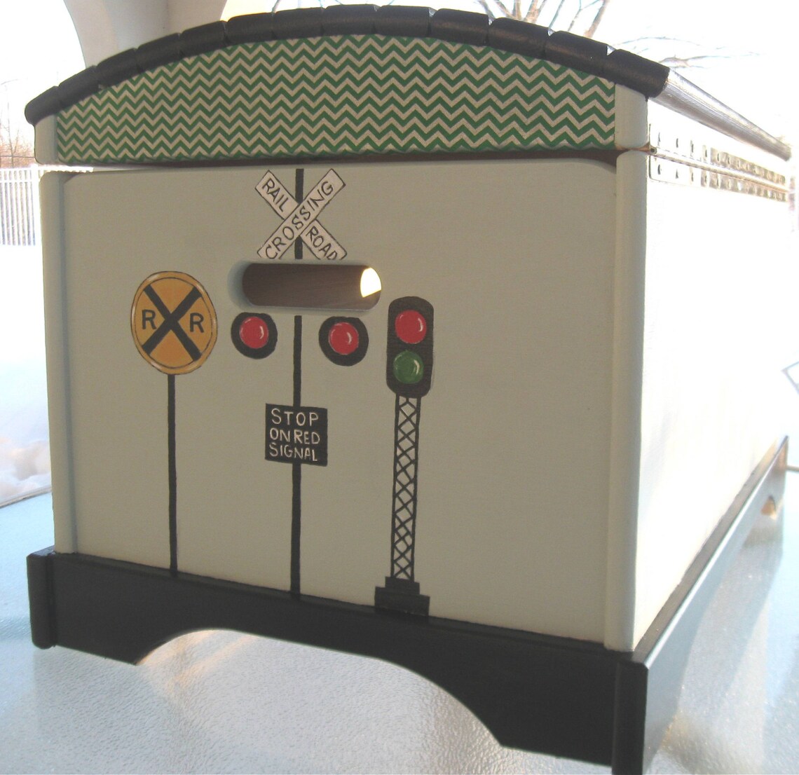 Large Hand Painted Train Toy Chest Engineer Toy Chest Kids Etsy