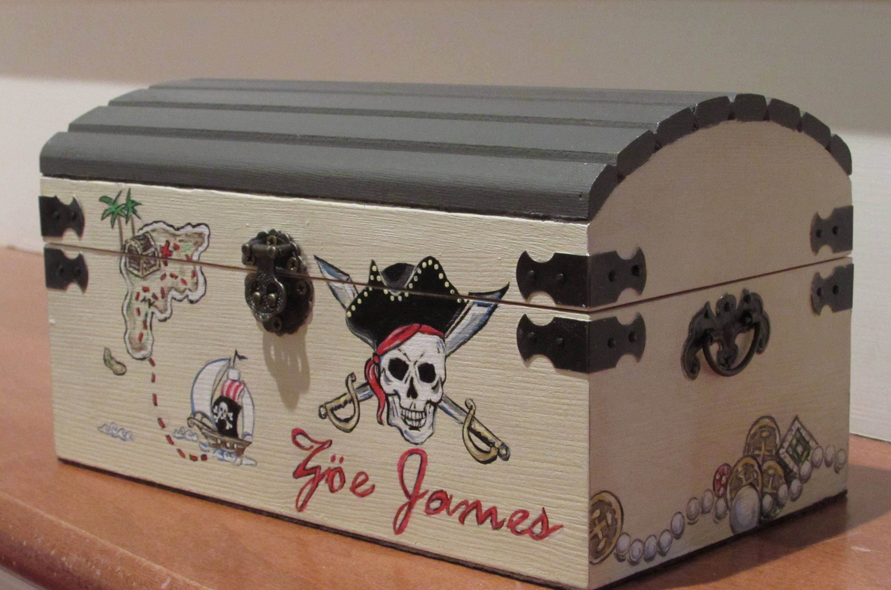 Kids Small Pirate Treasure Chest,childrens Toy Pirate Chest