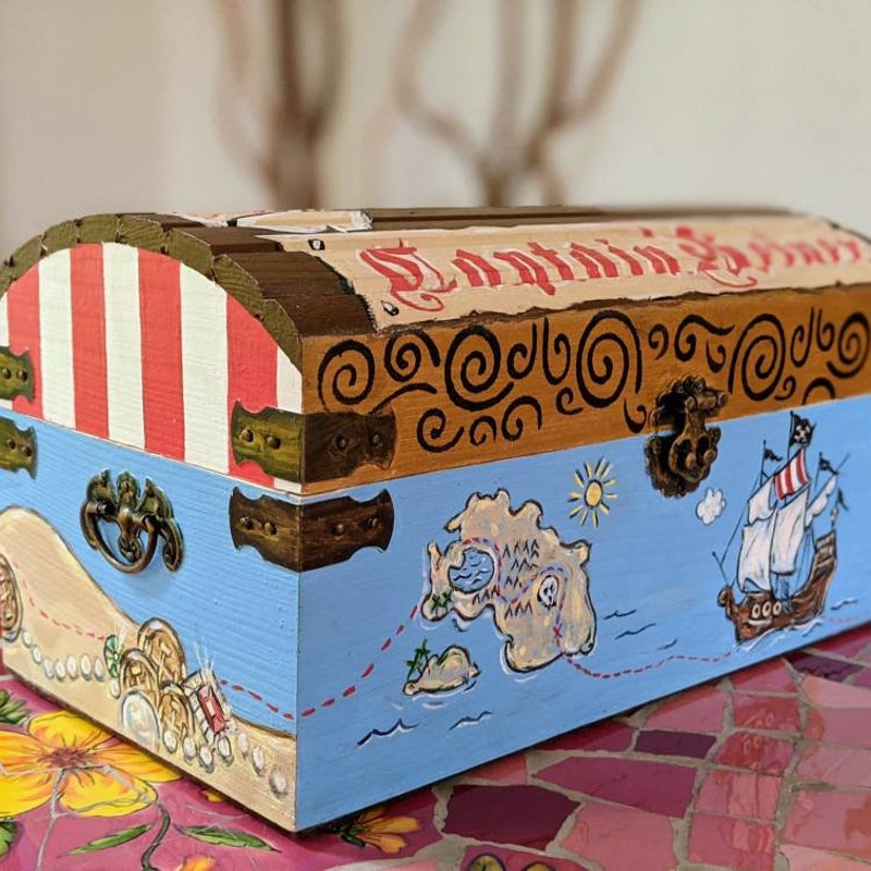 Handpainted Treasure Chest - Etsy