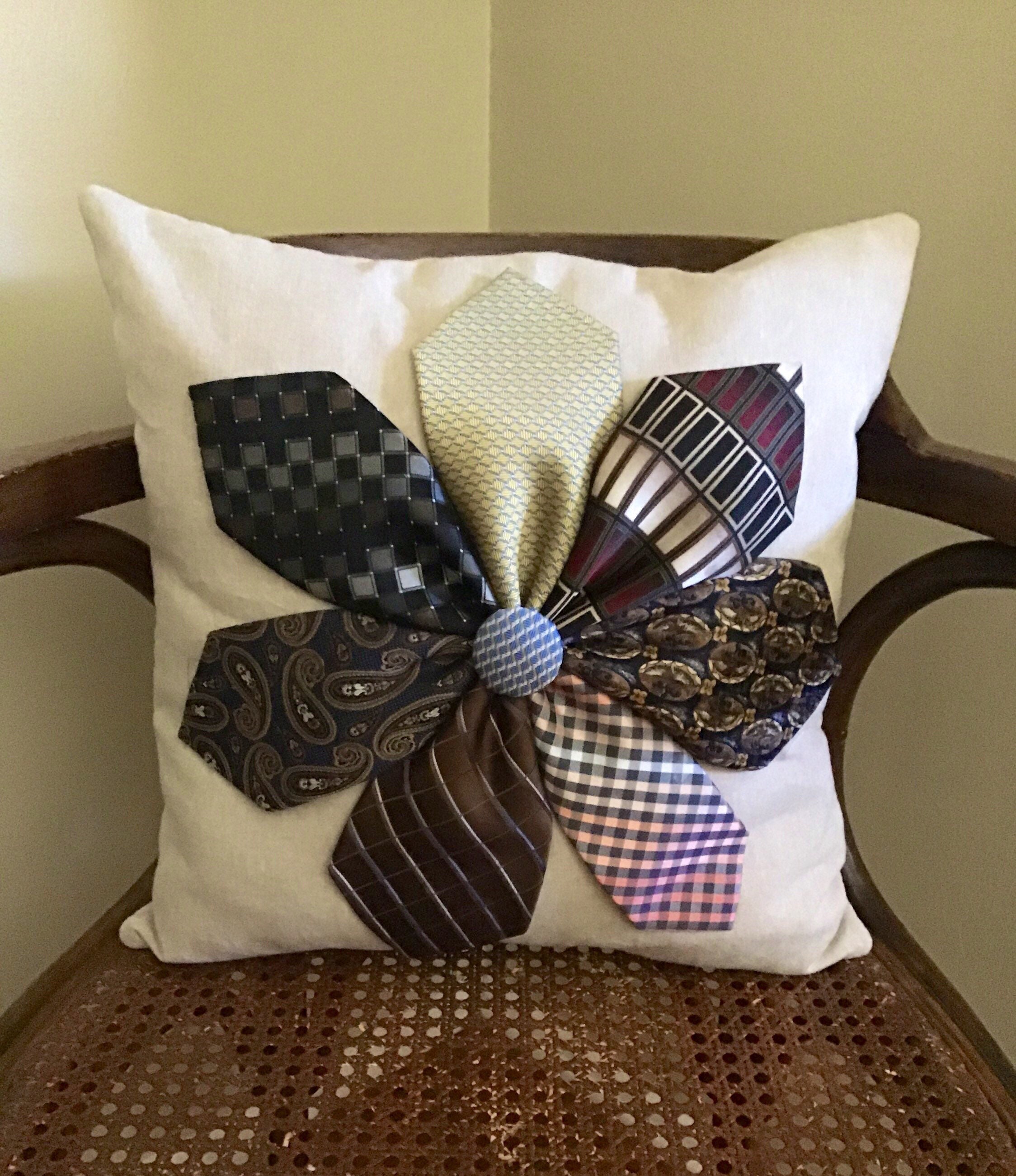 Decorative Neck Tie Pillow 18 x 18 - Creative Outlets Studio In Broken Arrow