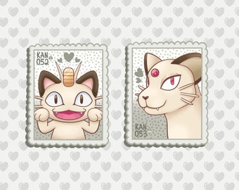 Glameow Pokemon Go Pokemon Waterproof Self Adhesive Vinyl Sticker