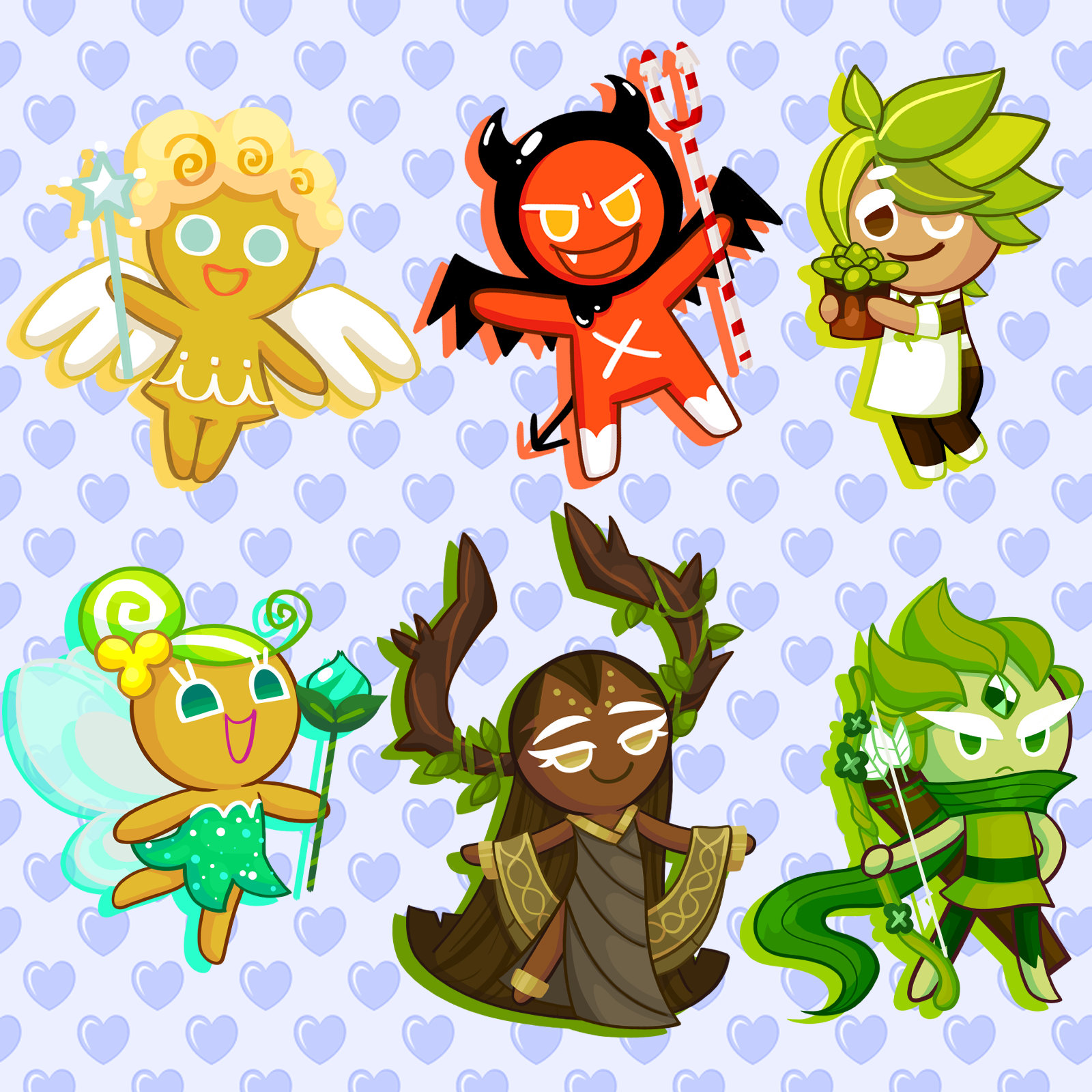 Cute Cookie Run Ovenbreak Angel Devil Herb Fairy Millennial Etsy