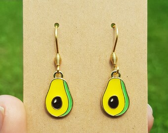 Avocado Earrings, Hypoallergenic Titanium Earrings, Cute Food Earrings, Handmade Birthday Gift, Food Jewelry, Mother's Day Gift for Mom SALE