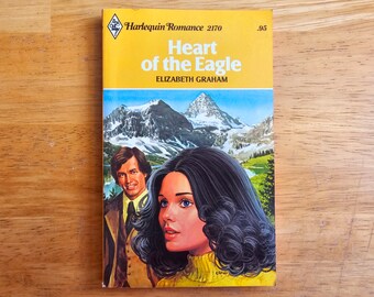 Heart of the Eagle by Elizabeth Graham 1970s Paperback Novel Vintage Harlequin Romance 2170 Used, Mom Birthday Mothers Day Gift for Teacher