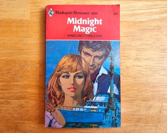 Margaret Pargeter Midnight Magic 1970s Paperback Vintage Harlequin Romance Novel 2193 Very Good Mom Birthday Mothers Day Gift for Teacher