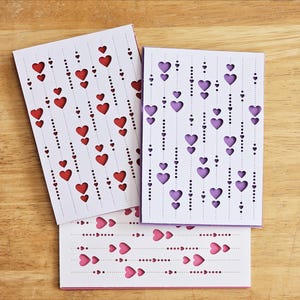 Carte coeur et enveloppe Carte de voeux faite main Je t'aime Carte de Saint-Valentin Carte d'anniversaire Carte meilleur ami pour petite amie Carte petit ami