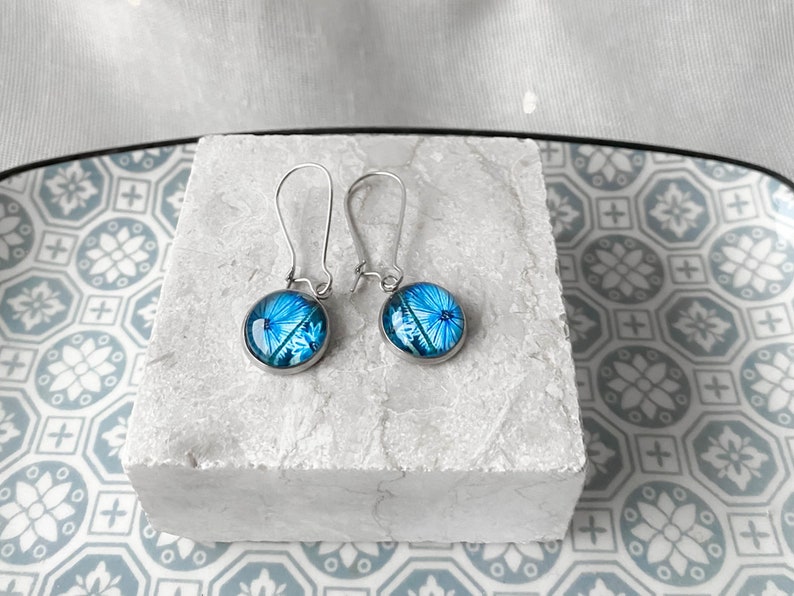 Blue Cornflower Earrings for Summer Party Floral Artistic Etsy