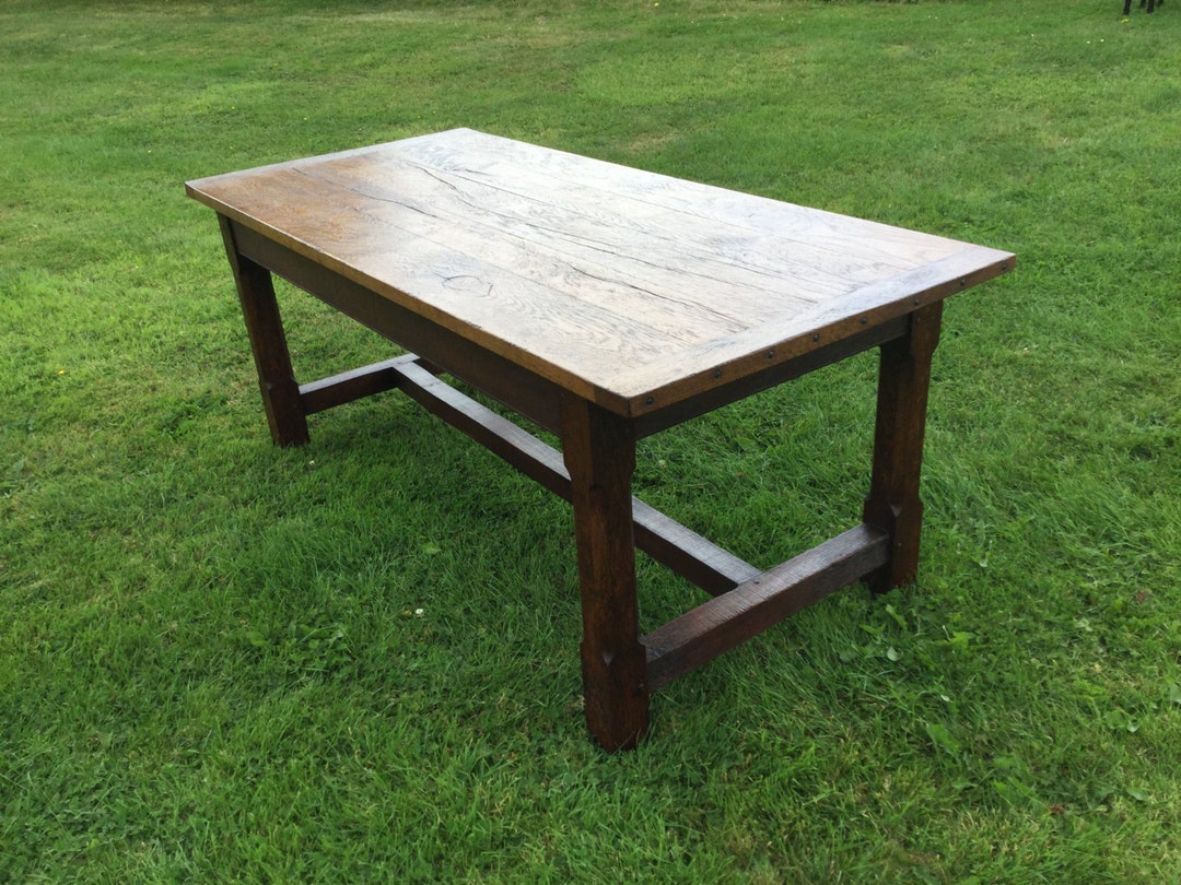 Traditional Antique Style Reclaimed Oak Dining Refectory Table Etsy UK