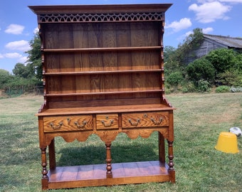 Oak pot board cottage Welsh dresser