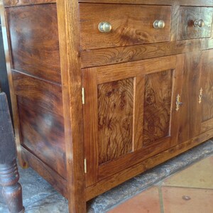 Antique style canopy top dresser made using reclaimed recycled Elm andOak. image 6