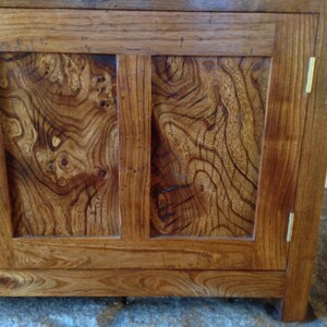 Antique style canopy top dresser made using reclaimed recycled Elm andOak. image 10