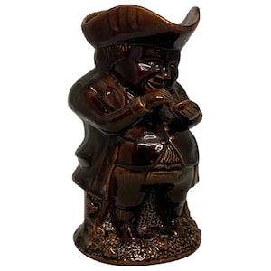 Antique Rockingham Glazed Toby Jug - Snuff Taker Figurine