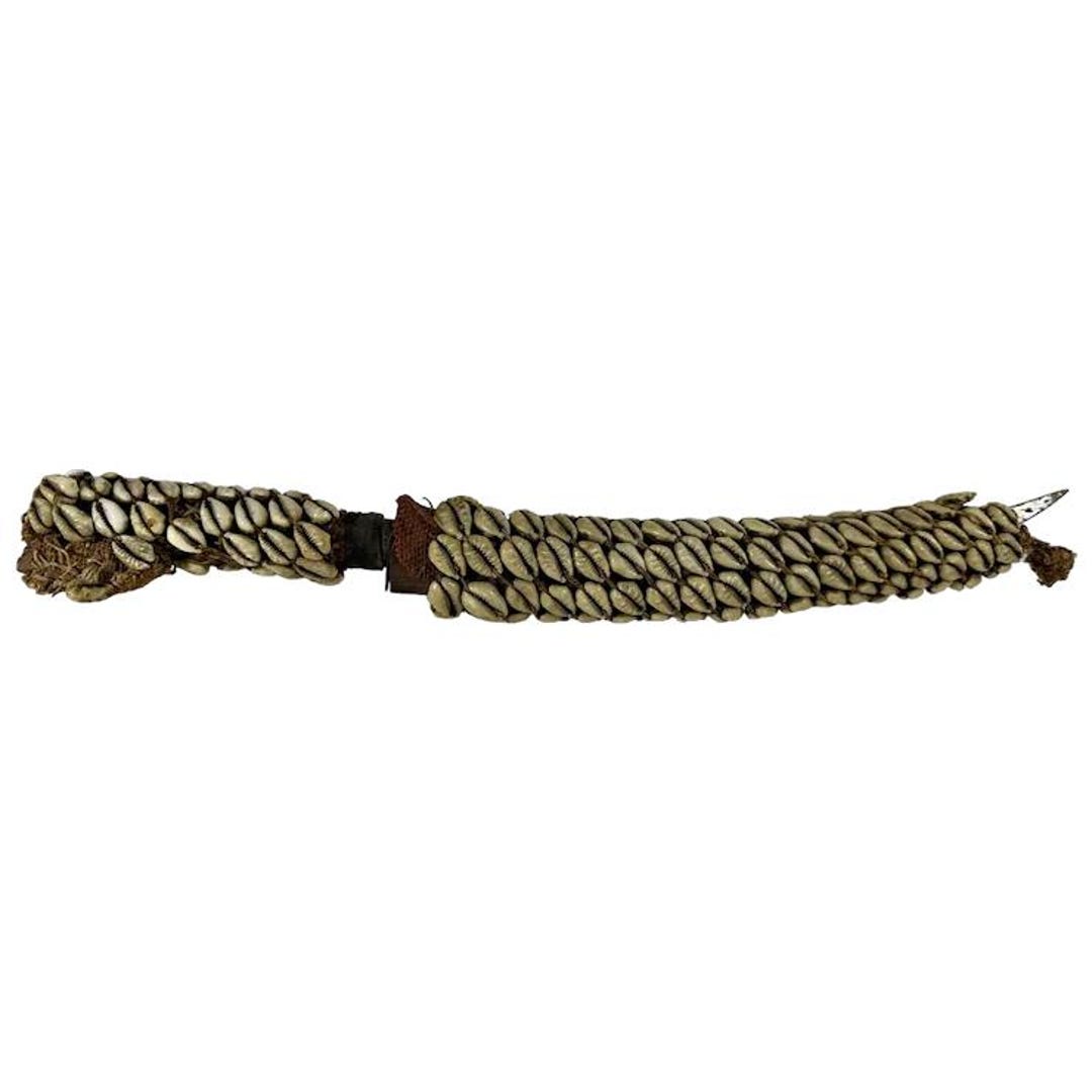 Shell Sheaths Algerian Berber Flyssa Dagger: Cowrie Shell Sheath, Etched Steel Blade ...