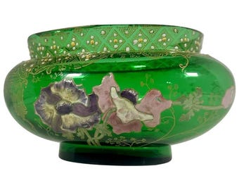 Legras Mont Joye Enameled Art Glass Vase, c. 1900