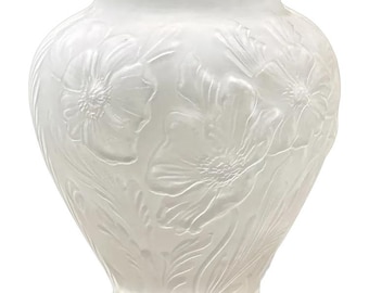 Tiffin Glass Poppies Satin Vase