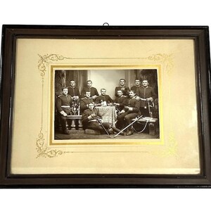 Antique Framed German Military Officers Photograph, c. 1900