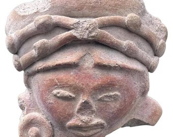 Pre-Columbian Jamacoaque Terracotta Head Fragment