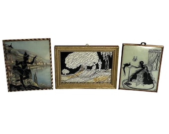 Imágenes de siluetas antiguas: Colección de arte enmarcado del siglo XX