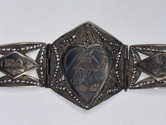 Iraq Silver Filigree Bracelet - image 2