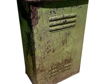 Vintage Industrial Metal Hamper c. 1940s
