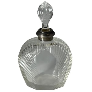 Continental Sterling Cut Crystal Stopper Perfume Scent Bottle FREE SHIPPING!