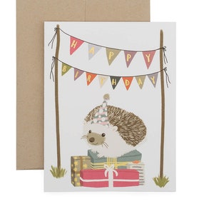 Happy Birthday Hedgehog card