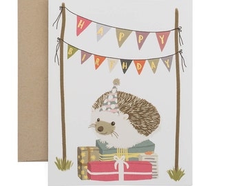 Happy Birthday Hedgehog card