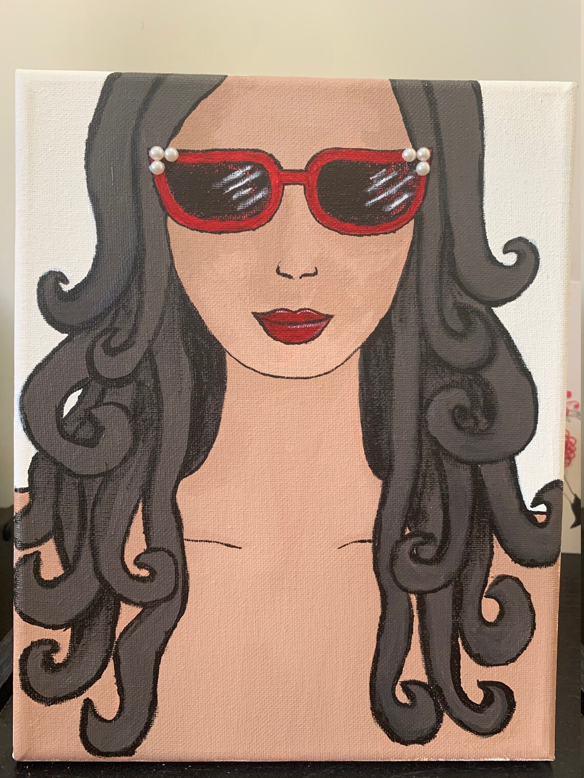 Fashion Sunglasses Original Painting Etsy