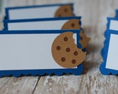 Items similar to Cookie Monster inspired Place Cards, Food Tents ...