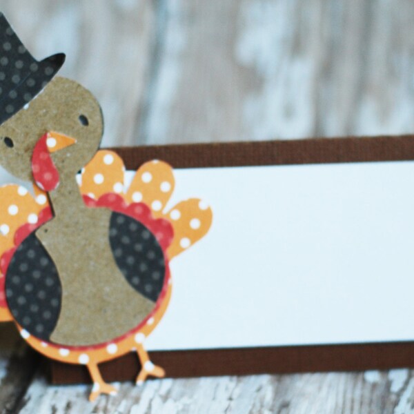 Thanksgiving Party, Thanksgiving Place Cards, Food Tents, Buffet Labels, Turkey place cards