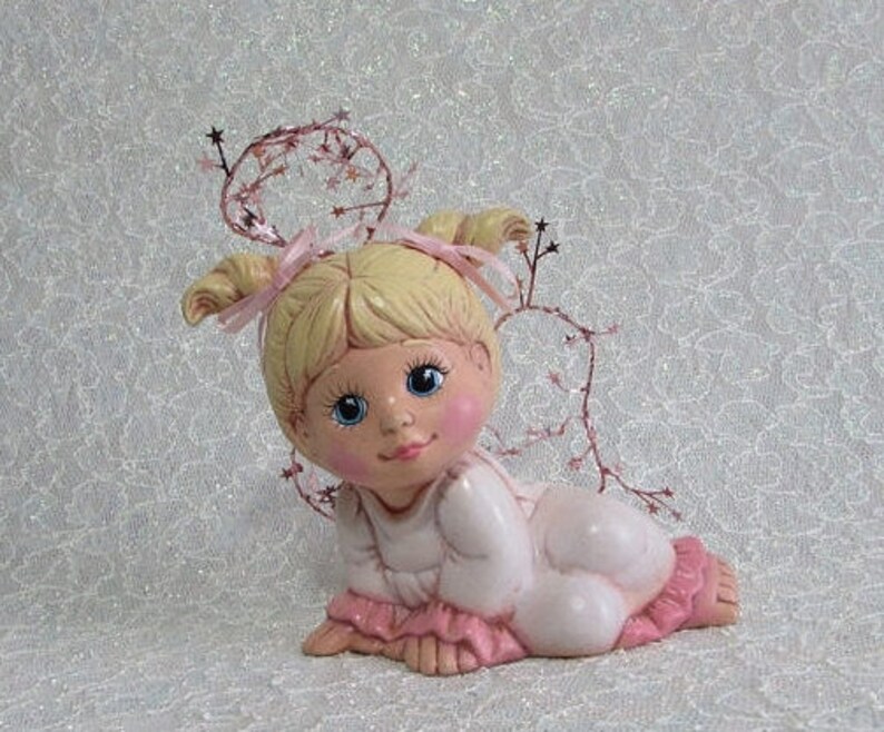 Baby Angel Figurine Vintage Angel Baby Figurine Etsy