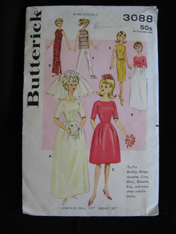 butterick barbie doll patterns