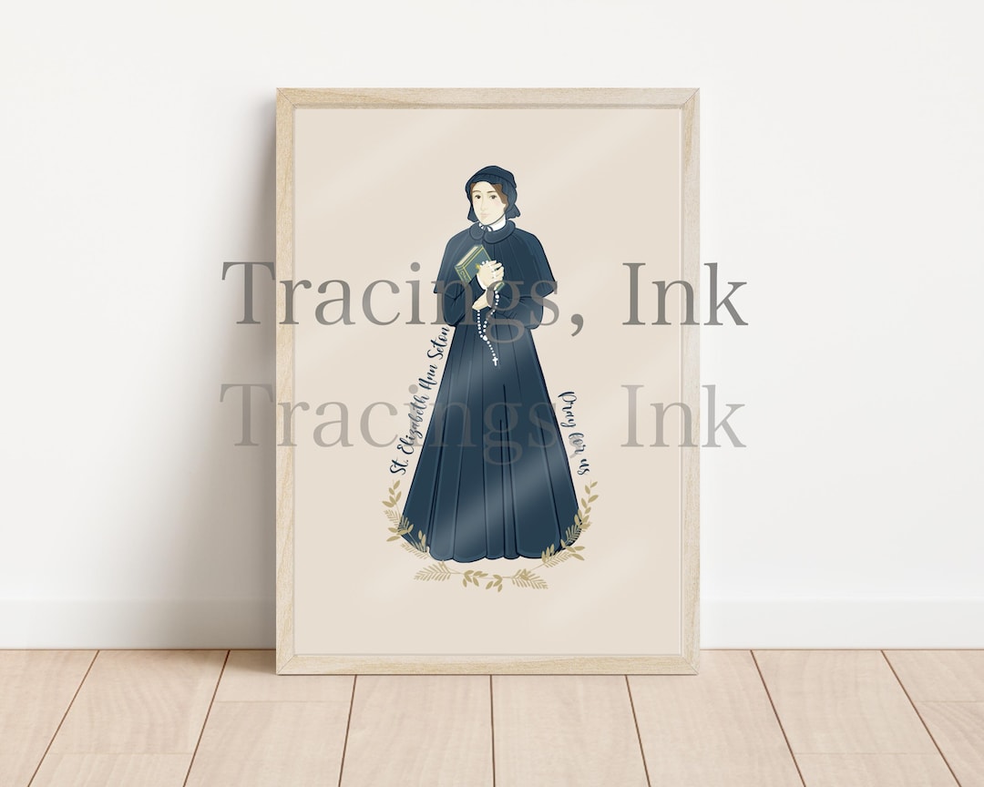 St ELIZABETH ANN SETON - Catholic Saint Art Print - Digital Download ...