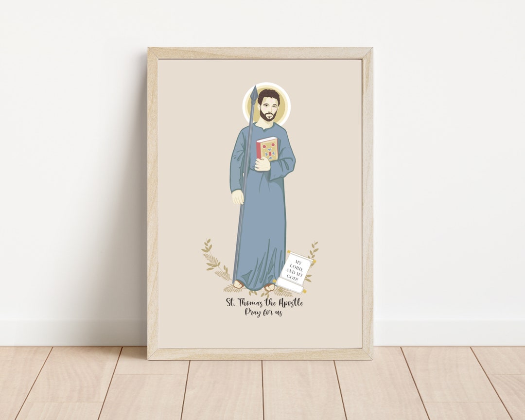 St THOMAS the APOSTLE - Catholic Saint Art Print - Digital Download ...