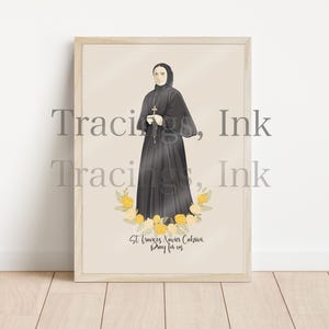 St. FRANCES XAVIER CABRINI - Catholic Saint Art Print - Digital