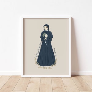 St ELIZABETH ANN SETON - Catholic Saint Art Print - Digital Download - Communion of Saints -Saint Series - Catholic School Class