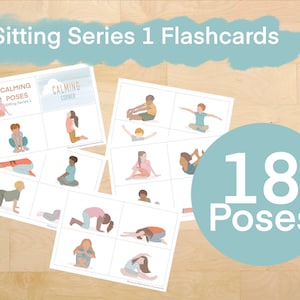 CALMING CORNER FLASHCARDS Printable Stretching, Breathing, Yoga - Educational - Playroom Wall - Classroom Decor - Homeschool - Preschool