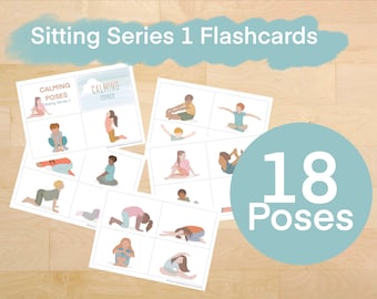 CALMING CORNER FLASHCARDS Printable Stretching, Breathing, Yoga - Educational - Playroom Wall - Classroom Decor - Homeschool - Preschool
