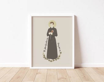 St JOHN BERCHMANS - Catholic Saint Art Print - Digital Download - Communion of Saints -Saint Series