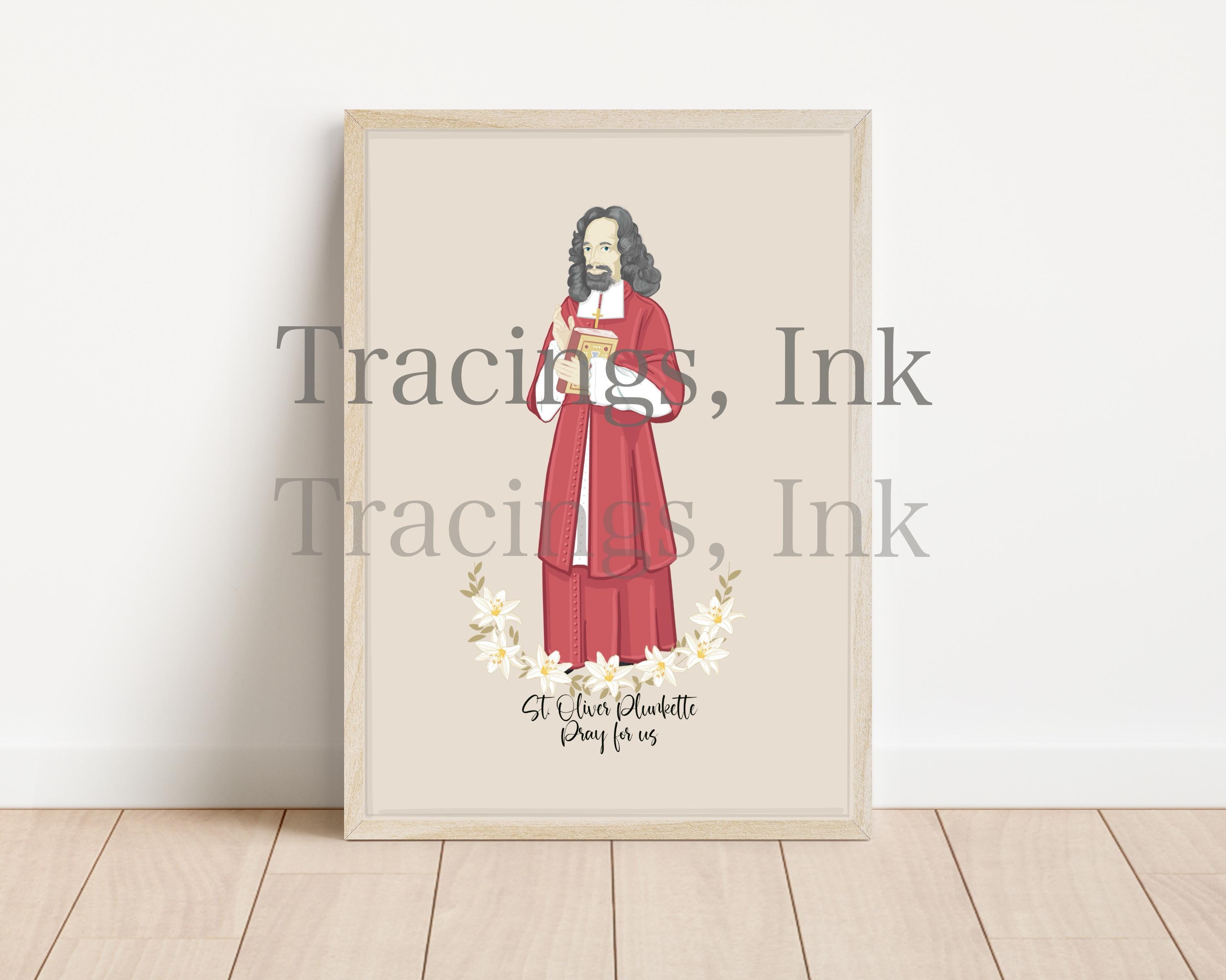 St OLIVER PLUNKETT katholieke heilige kunstafdruk digitale download  communie der heiligen heilige serie