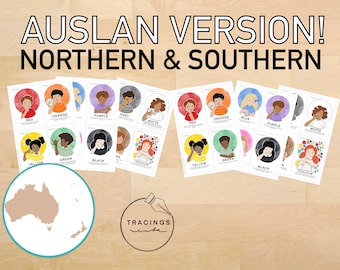 AUSLAN COLOUR FLASHCARDS Printable Sign Language - Educational - Playroom Wall - Classroom Decor - Homeschool Printable - Preschool